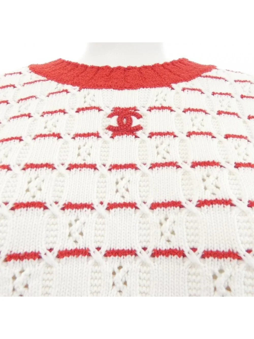 Chanel Knit Sweater White